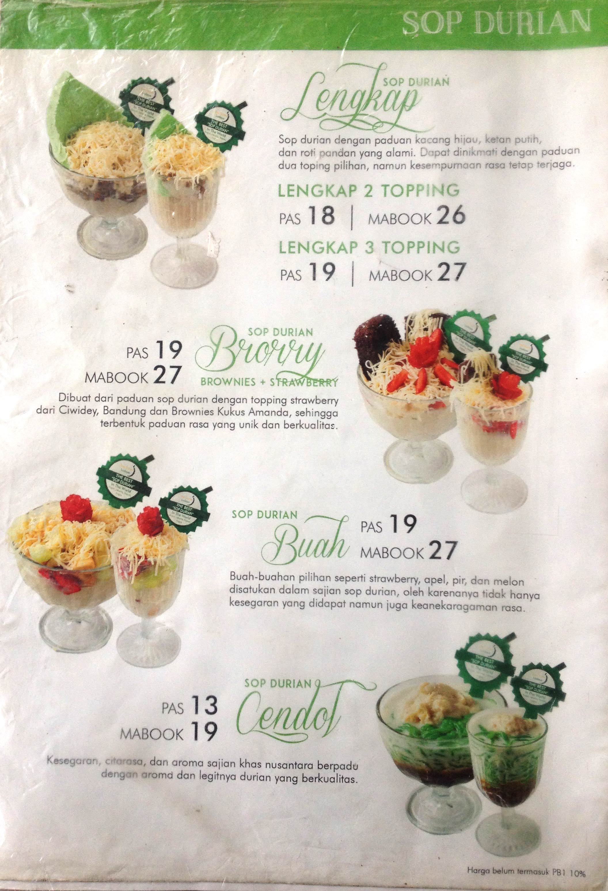 Sop Duren Lodaya Bekasi Timur