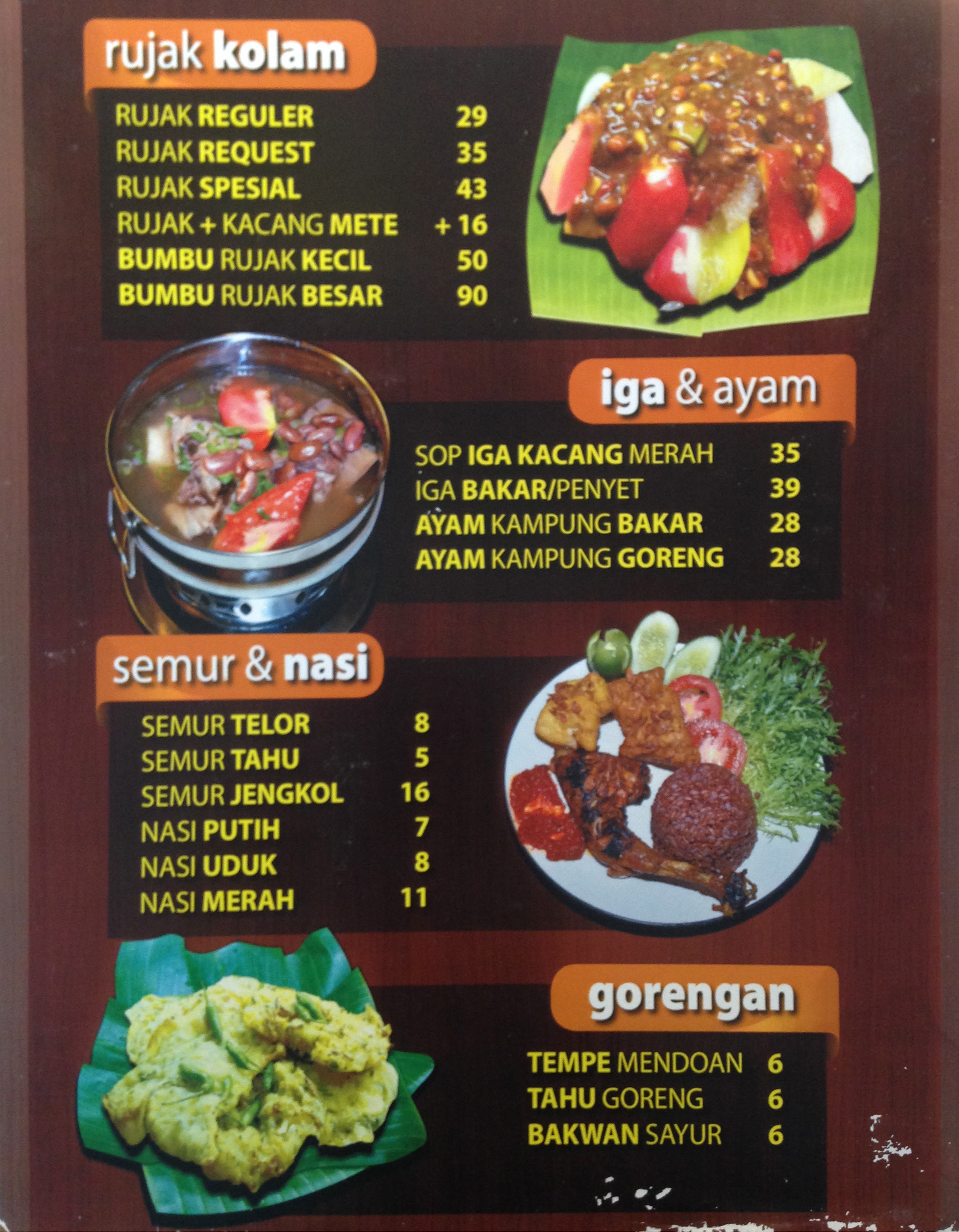 Rujak Kolam Medan Serpong