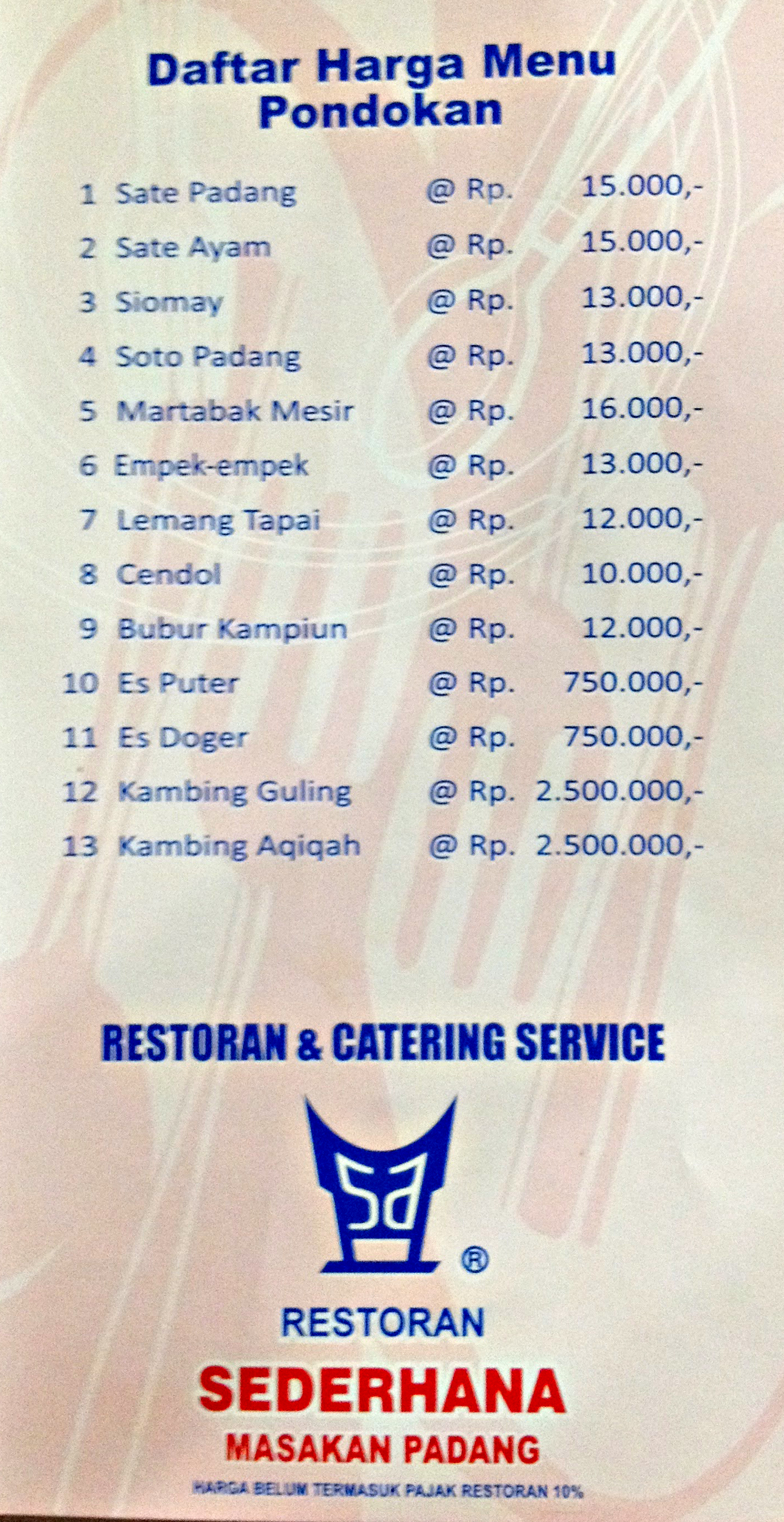 Restoran Sederhana Menu Menu For Restoran Sederhana Tanah Abang Jakarta Qraved Indonesia