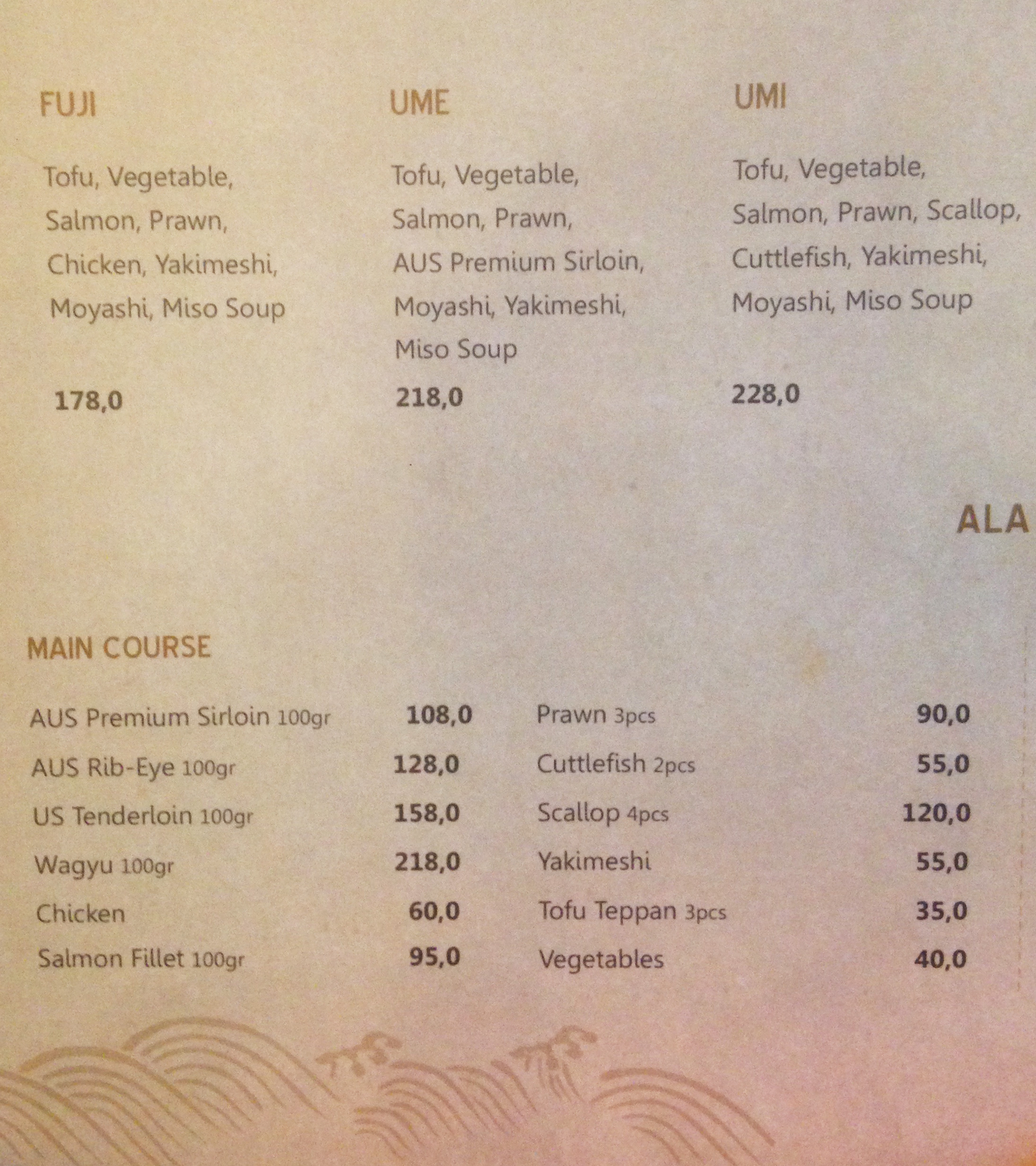 Maison Tatsuya Menu Menu For Maison Tatsuya Gandaria Jakarta Qraved Indonesia