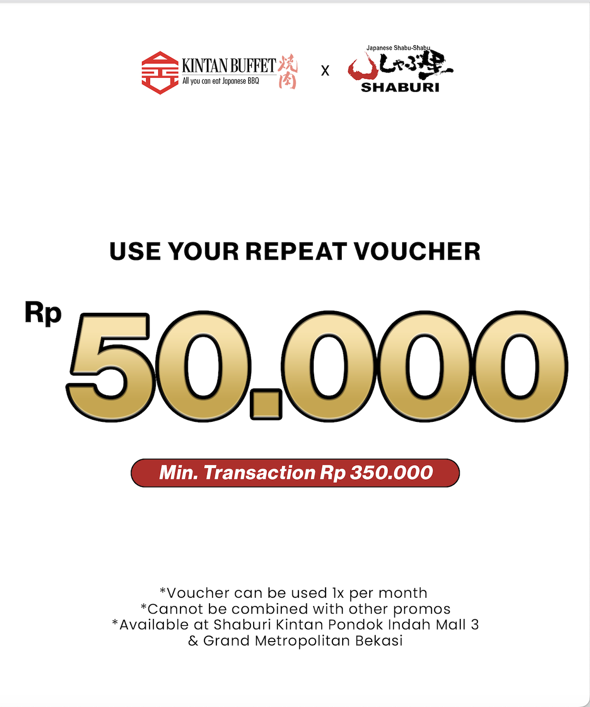 Shaburi Kintan Pondok Indah Mall 3 - promo 1