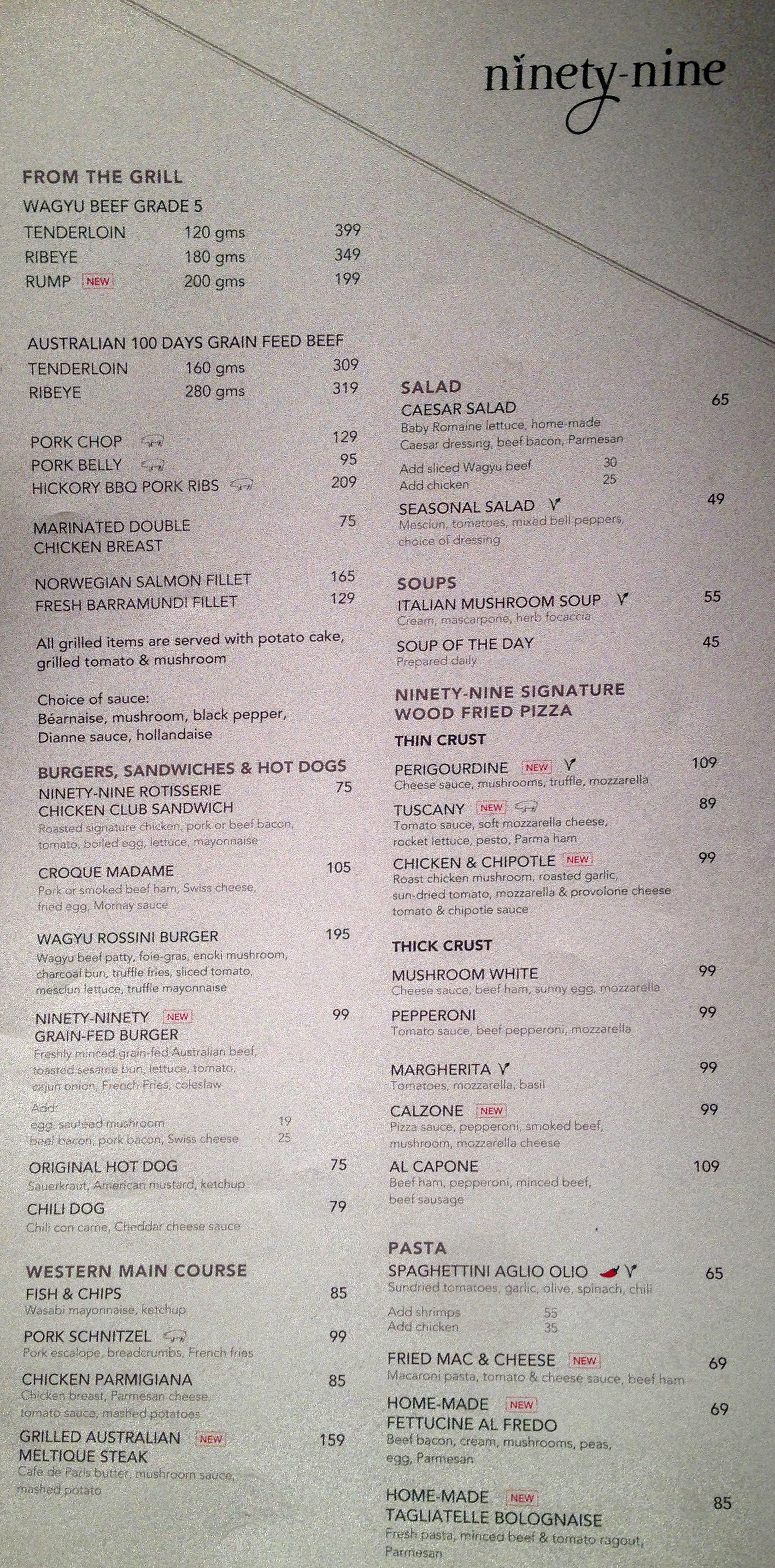 Ninety Nine Menu Menu At Ninety Nine Thai Restaurant, Bondi