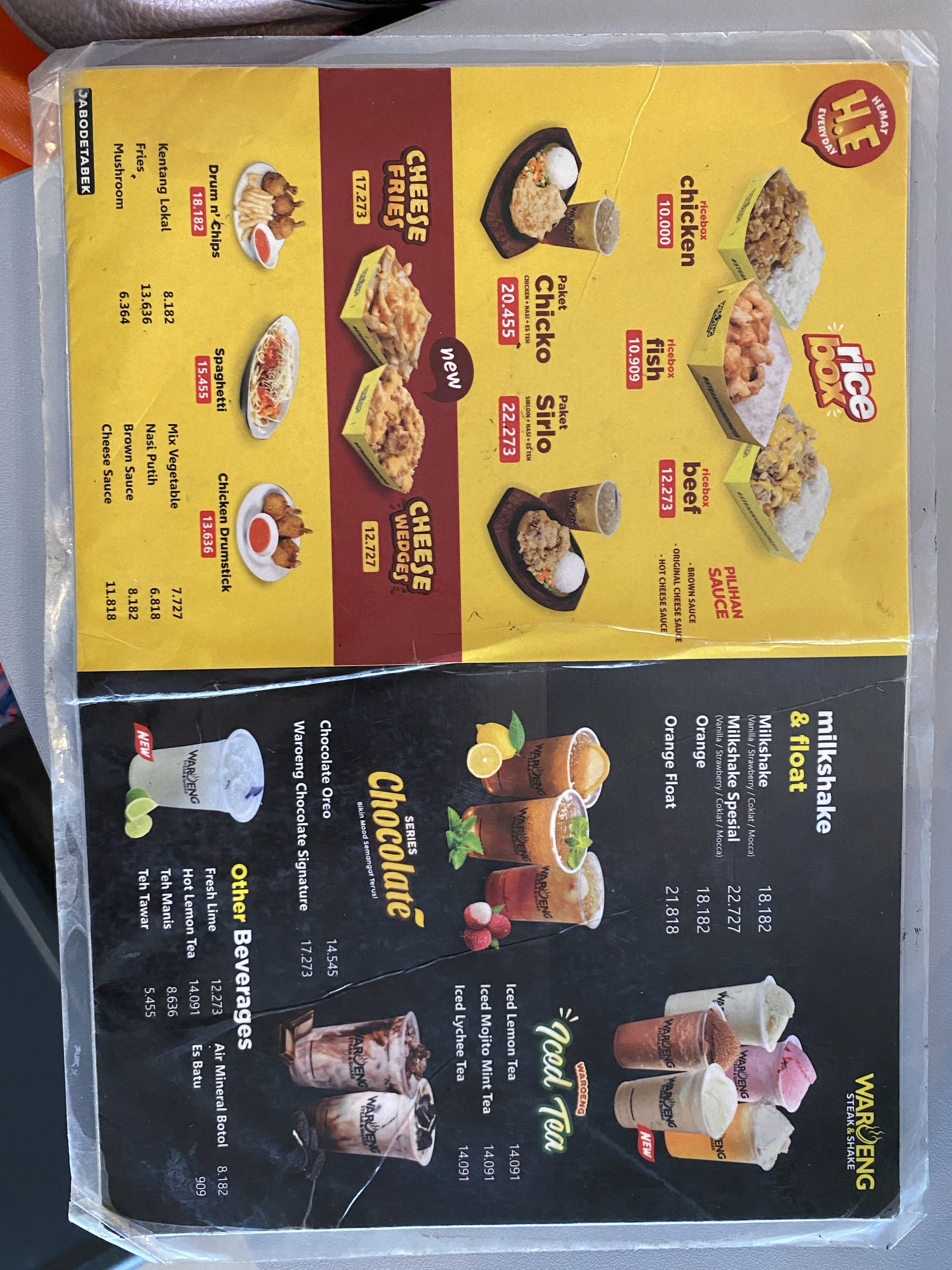 Waroeng Steak & Shake Menu, Menu for Waroeng Steak & Shake, Matraman,  Jakarta - Qraved Indonesia